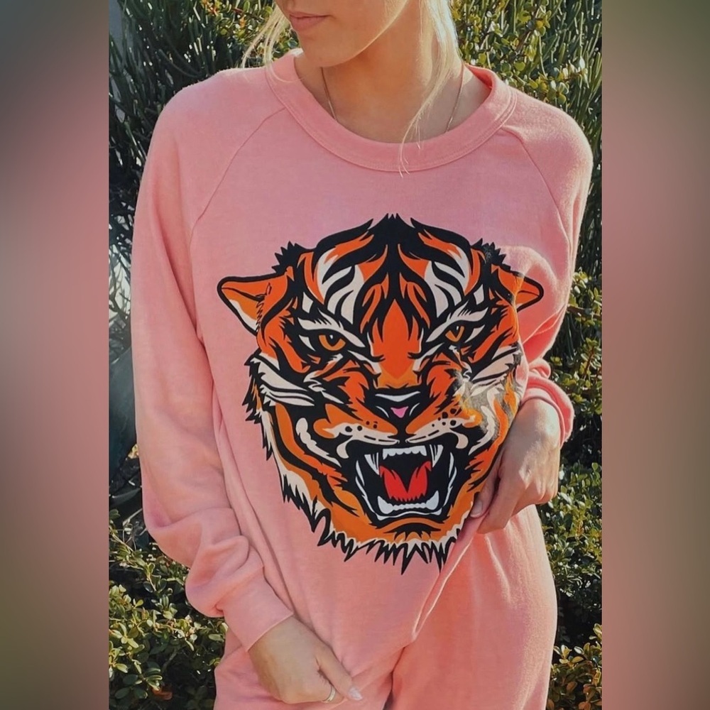 Aviator Nation Tiger Print Sweatshirt